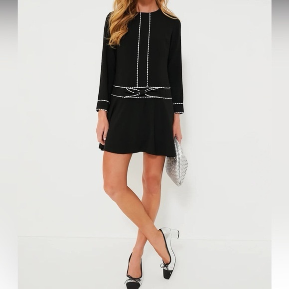 POMANDER PLACE Black Isabel Bow Dress size small - Picture 2 of 8